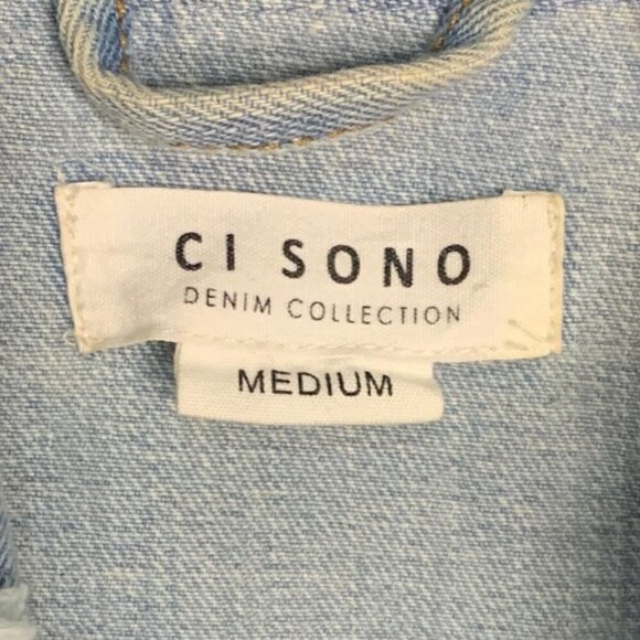 CI Sono Womens Distressed Denim Jean Jacket Size Medium - Picture 4 of 14
